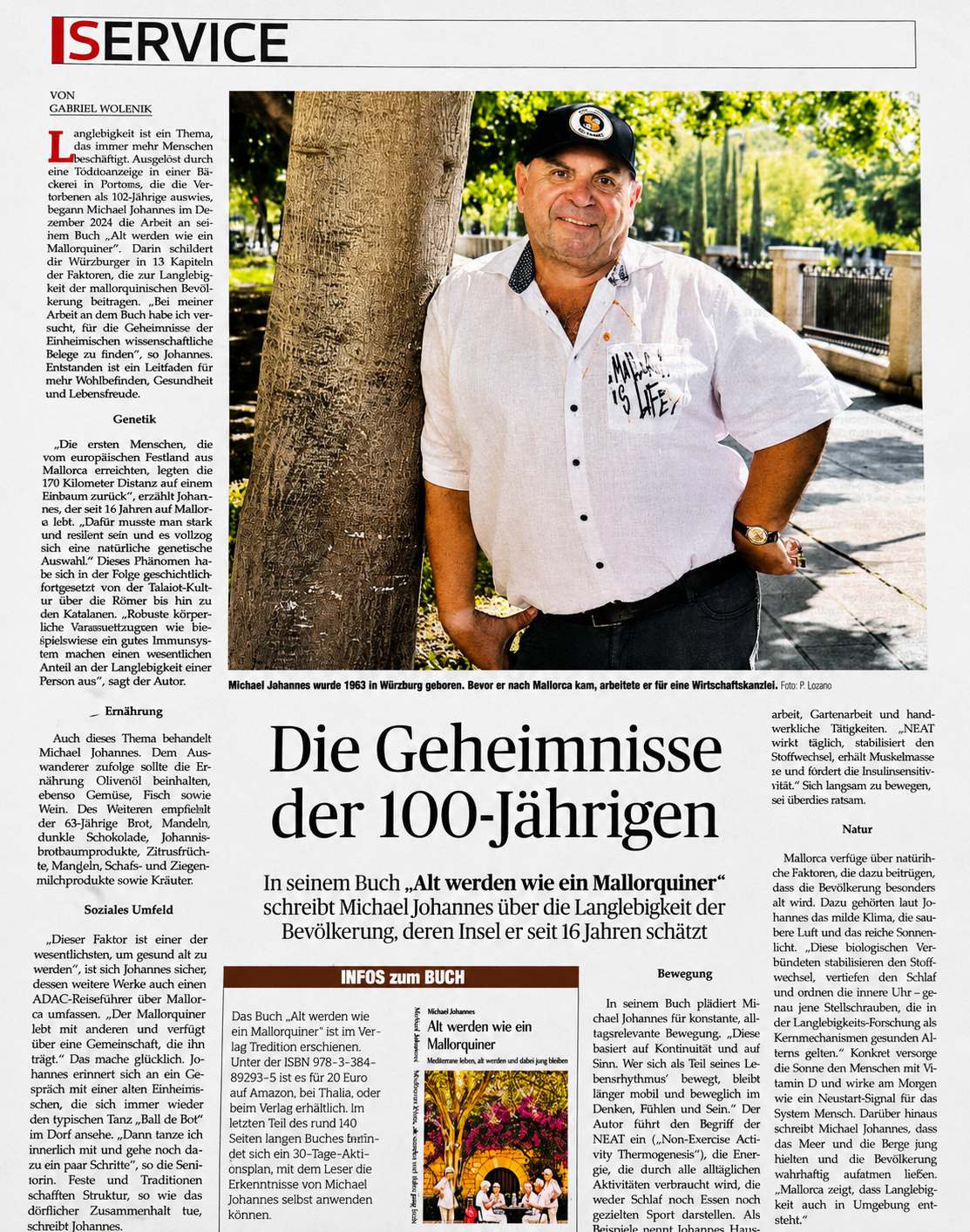 Artikel „Die Geheimnisse der 100-Jährigen“ im Mallorca Magazin über Michael Johannes und sein Buch Alt werden wie ein Mallorquiner